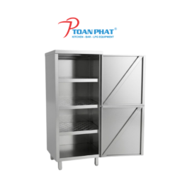 Tủ inox 4 tầng hai cửa mở
