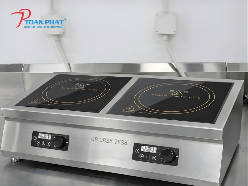 Bếp âu điện từ đôi để bàn Okinaga giúp nấu an toàn, không lo cháy nổ