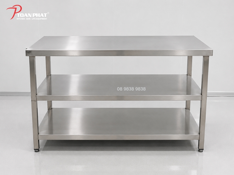 BÀN INOX 3 TẦNG 12 Bàn inox 3 tầng
