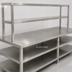 BÀN INOX 3 TẦNG 10 Bàn inox 3 tầng Toàn Phát được làm từ inox 304 chất lượng cao