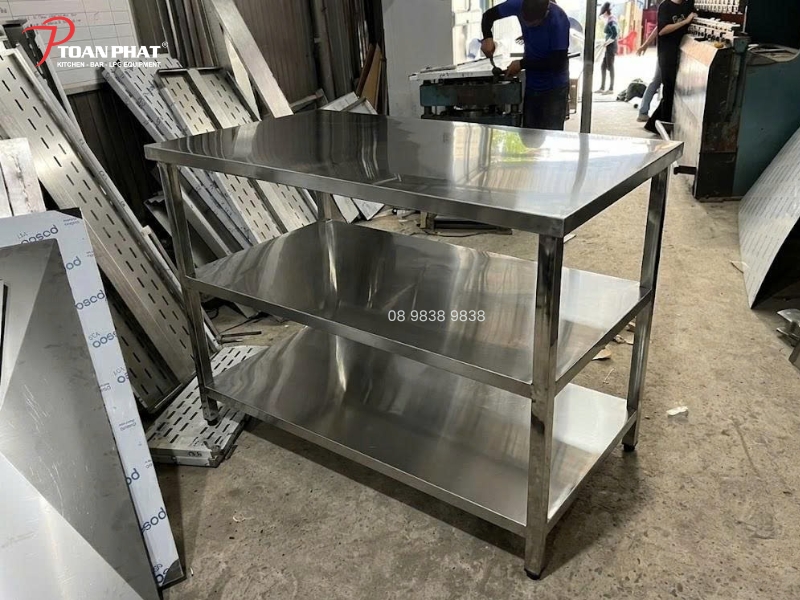 BÀN INOX 3 TẦNG 6 BÀN INOX 3 TẦNG - Ảnh 6