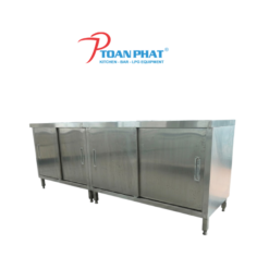 Bàn tủ inox cửa lùa do Toàn Phát sản xuất