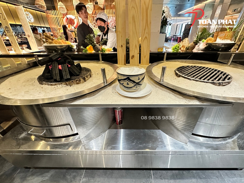 Bếp nướng công nghiệp dùng cát là giải pháp lý tưởng cho các nhà hàng muốn nâng cao chất lượng món nướng
