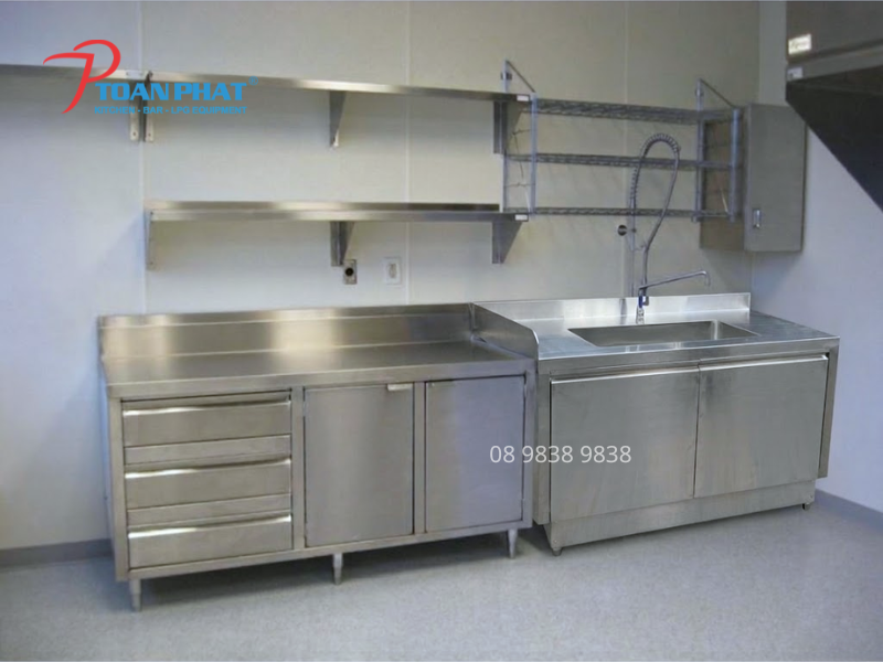 Chậu rửa inox phục vụ khu sơ chế thực phẩm