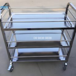 Cấu tạo của xe đẩy inox 3 tầng