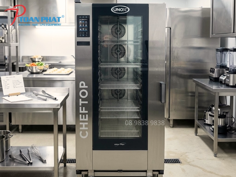LÒ NƯỚNG ĐA NĂNG UNOX CHEFTOP MIND.MAPS ONE 20 KHAY 5 Lò nướng Unox tiết kiệm điện năng cho bếp công nghiệp