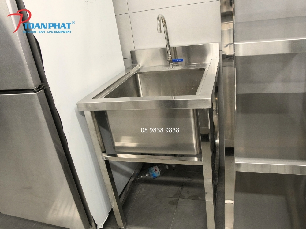 Chậu rửa inox đơn công nghiệp