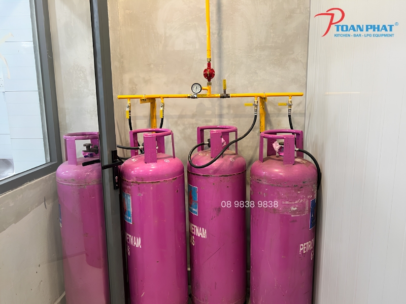 Thiết kế bếp quán nướng 22 Hệ thống gas quán nướng