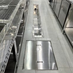 Thiết kế bếp quán nướng 11 Hệ thống mương thoát sàn và bể lọc mỡ