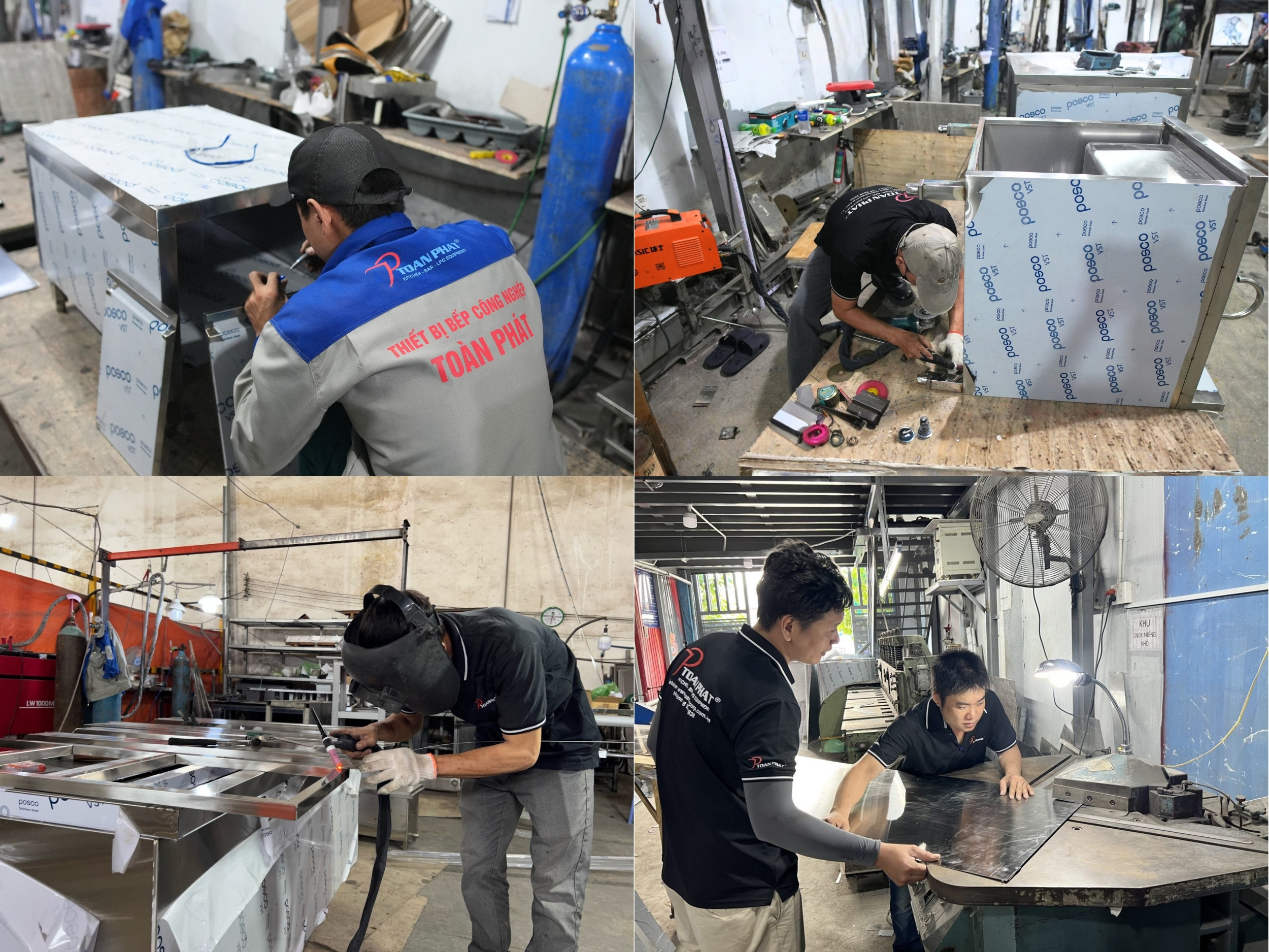 TOÀN PHÁT THIẾT KẾ - THI CÔNG BẾP TÀU DU LỊCH TRỌN GÓI 15 Thiết bị bếp công nghiệp được sản xuất theo kích thước thực tế