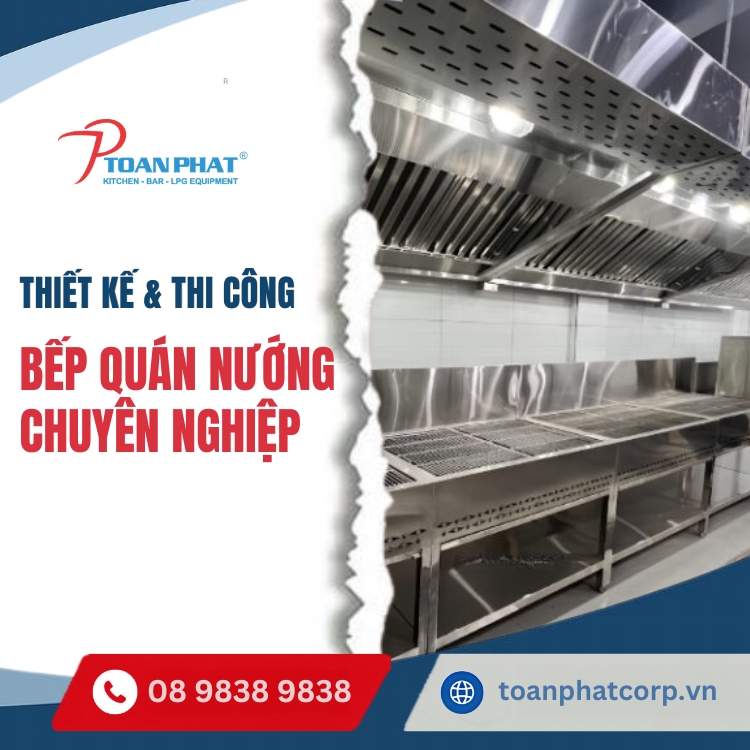 Thiết kế bếp quán nướng 1 Thiết kế bếp quán nướng