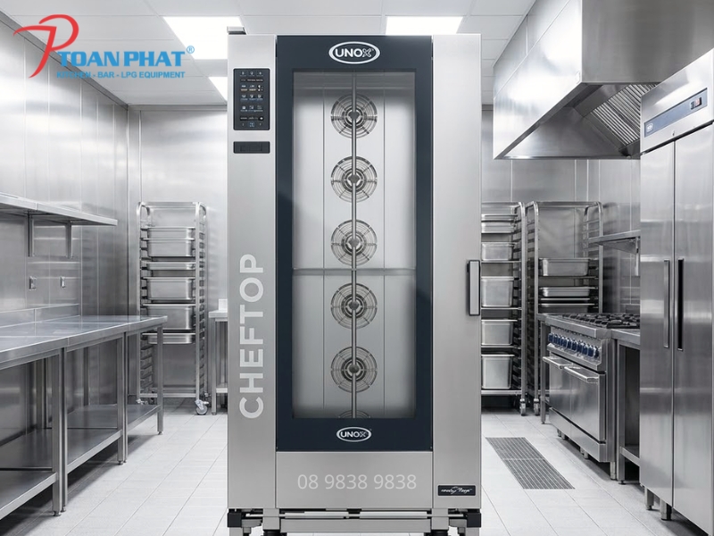 LÒ NƯỚNG ĐA NĂNG UNOX CHEFTOP MIND.MAPS ONE 20 KHAY 3 Công nghệ AIR.Maxi phân phối nhiệt đồng đều trong lò Unox