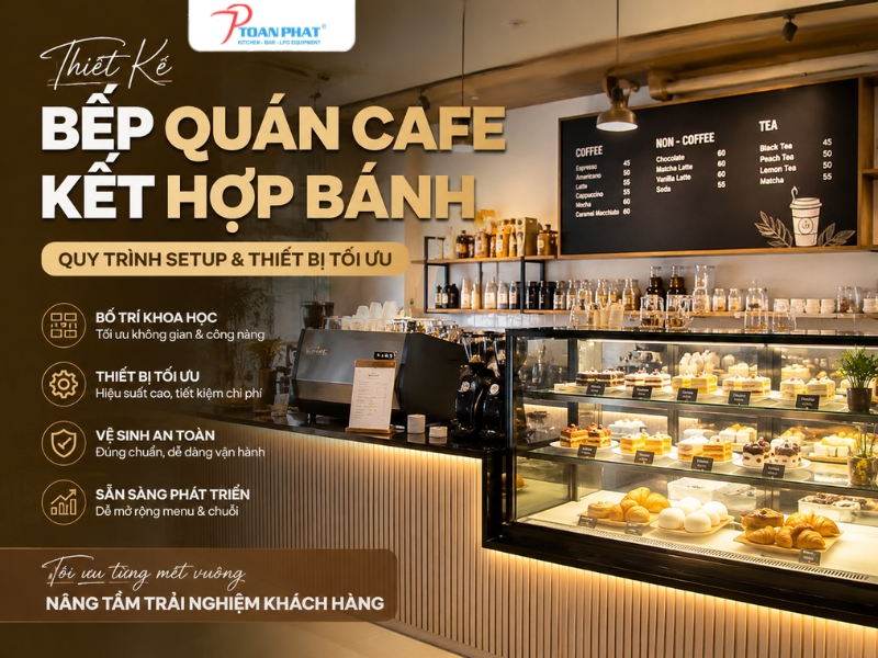 Thiết Kế Bếp Cho quán Cafe - Bánh: Quy Trình Setup & Thiết Bị Tối Ưu 1 Thiết kế bếp quán cafe - bánh