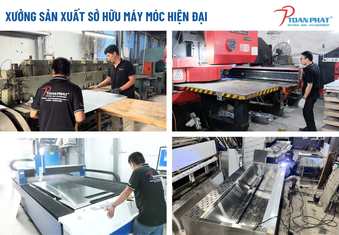 Xưởng sản xuất trực tiếp, đầy đủ máy móc hiện đại