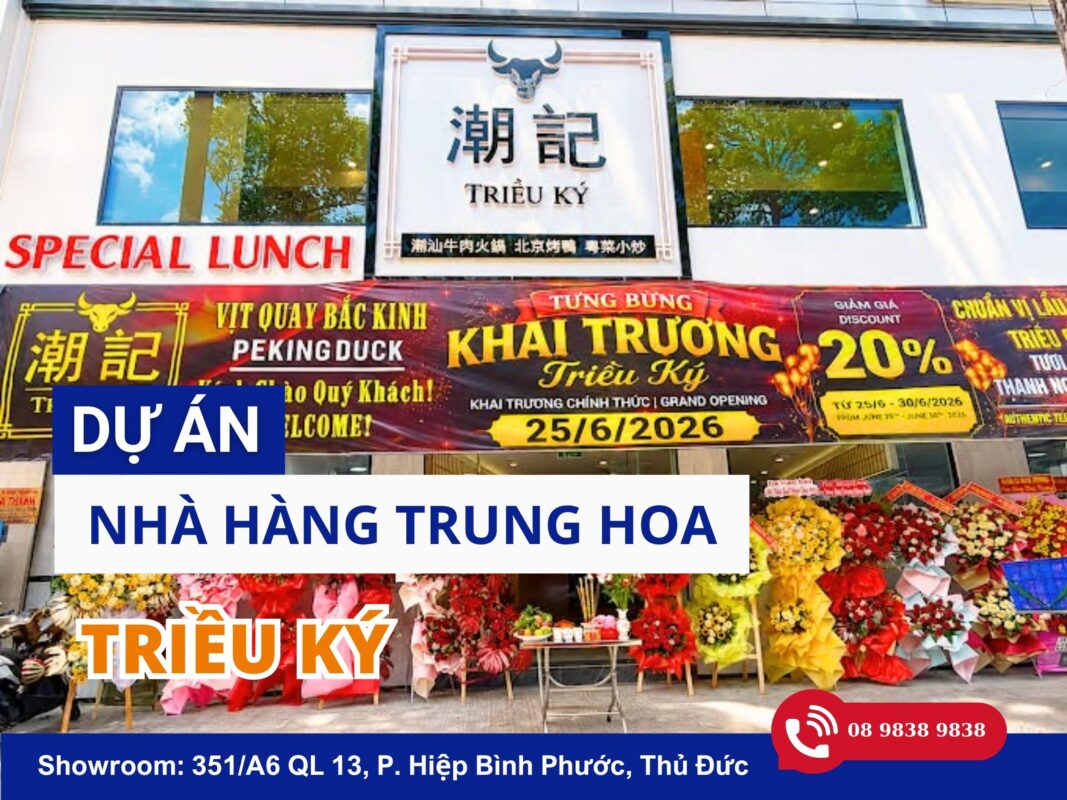 Toàn Phát thi công bếp công nghiệp nhà hàng Triều Ký