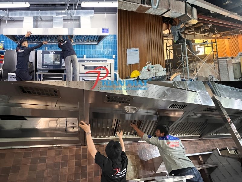 TOÀN PHÁT THIẾT KẾ THI CÔNG BẾP CÔNG NGHIỆP THÀNH PHỐ HỒ CHÍ MINH TRỌN GÓI 4 Thi công hệ thống hút khói