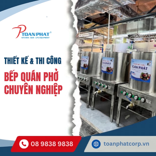 Thiết kế bếp quán phở 1 Thiết kế bếp quán phở
