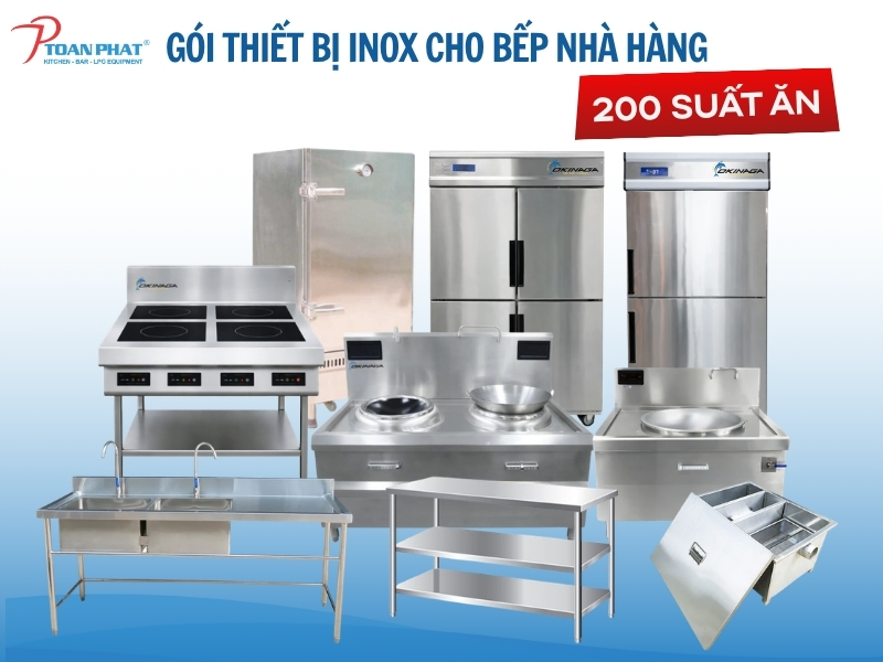 Thiết kế thi công bếp 200 suất ăn cho nhà hàng, quán ăn