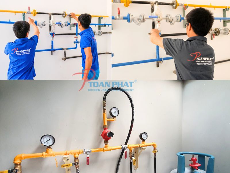 TOÀN PHÁT THIẾT KẾ THI CÔNG BẾP CÔNG NGHIỆP THÀNH PHỐ HỒ CHÍ MINH TRỌN GÓI 5 Toàn Phát thi công - lắp đặt hệ thống gas trung tâm đồng bộ