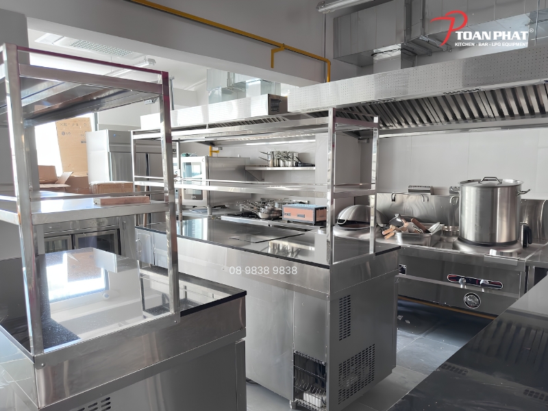 HOÀN THIỆN DỰ ÁN BẾP NHÀ HÀNG TRUNG HOA "HỎA QUÁN" 16 Thiết bị inox 304 bền đẹp, dễ vệ sinh