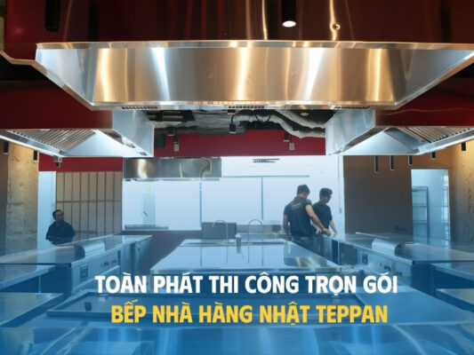 TOÀN PHÁT THI CÔNG BẾP MỞ NHÀ HÀNG NHẬT TEPPAN