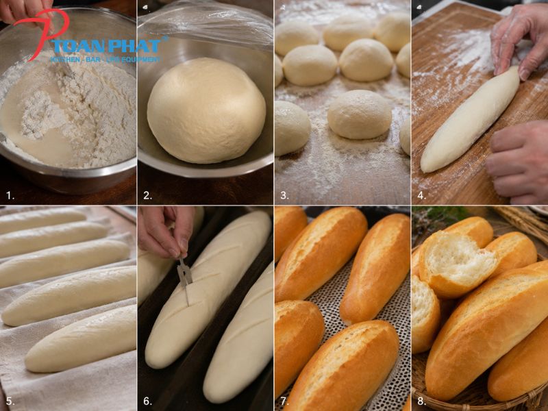 Top 7 Công thức làm bánh mì bằng lò nướng công nghiệp 2 Cách bước làm bánh mì đặc ruột thơm ngon