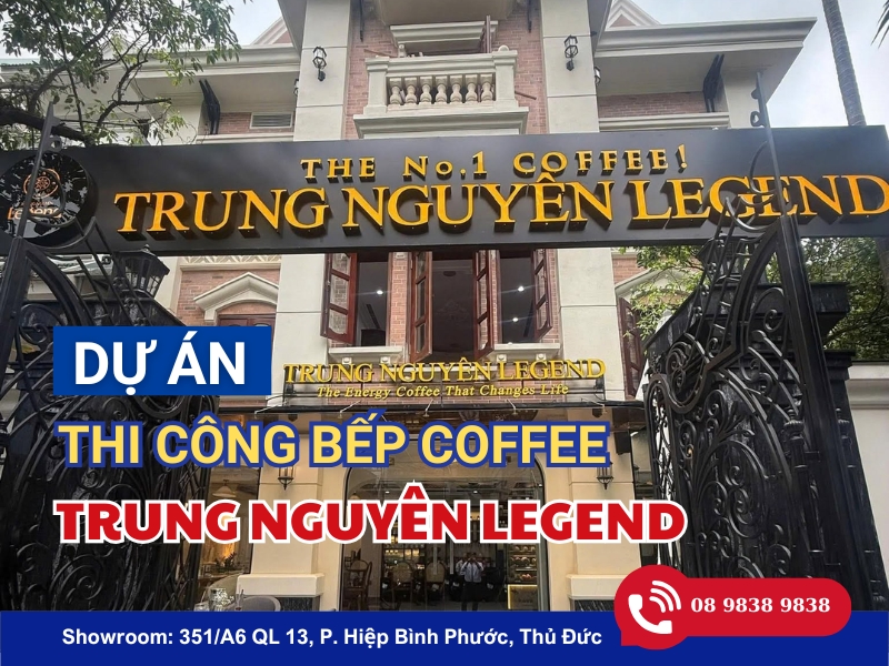 TOÀN PHÁT THI CÔNG HỆ THỐNG BẾP CÔNG NGHIỆP CHO TRUNG NGUYÊN LEGEND TÂN SƠN HÒA