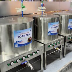 Thiết kế bếp quán phở 12 Bộ nồi nấu phở bằng điện công nghiệp