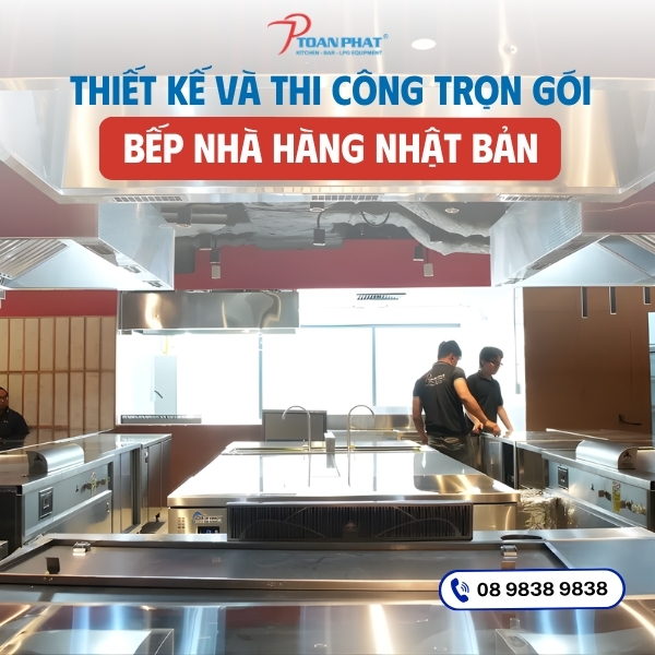 Thiết kế và thi công trọn gói bếp nhà hàng Nhật Bản 1 Thiết kế và thi công trọn gói bếp nhà hàng Nhật Bản
