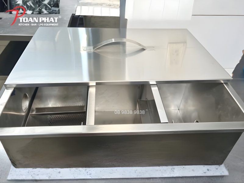 THI CÔNG BỂ TÁCH MỠ INOX CÔNG NGHIỆP TRỌN GÓI 12 Bể tách mỡ inox thiết kế theo yêu cầu