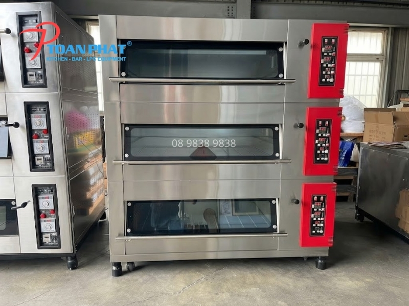 LÒ NƯỚNG GAS 3 TẦNG 6 KHAY MAHYIH MY-115D 2 Giới thiệu Lò nướng bánh dùng gas 3 tầng 6 khay MahYih MY 115D