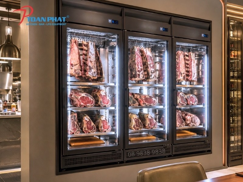 TỦ Ủ KHÔ DRY AGED DA900S OKINAGA 5 Tích hợp AI kiểm soát môi trường ủ
