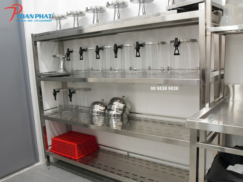 Những thiết bị cần thiết cho mô hình nhà hàng Bakery & Cafe 10 Kệ inox