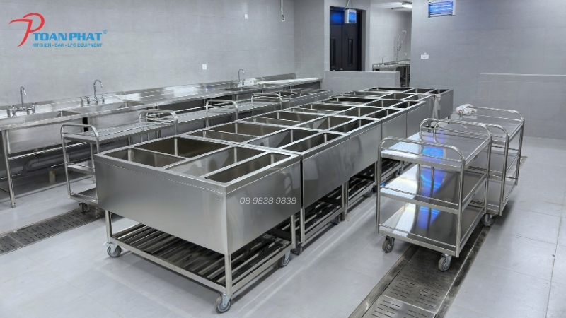 Gia công inox số lượng lớn theo yêu cầu - Xưởng inox Toàn Phát 4 Sản xuất đồng bộ theo từng khu vực của dự án