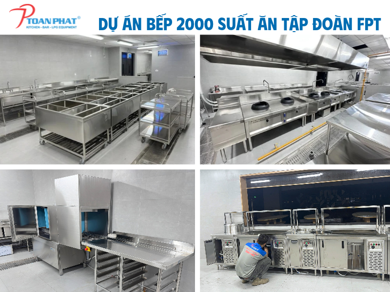 Thi công bếp ăn công nghiệp quy mô lớn 500 - 2000 suất/ngày 22 Bếp công nghiệp 2.000 suất ăn - Tập đoàn Công nghệ FPT