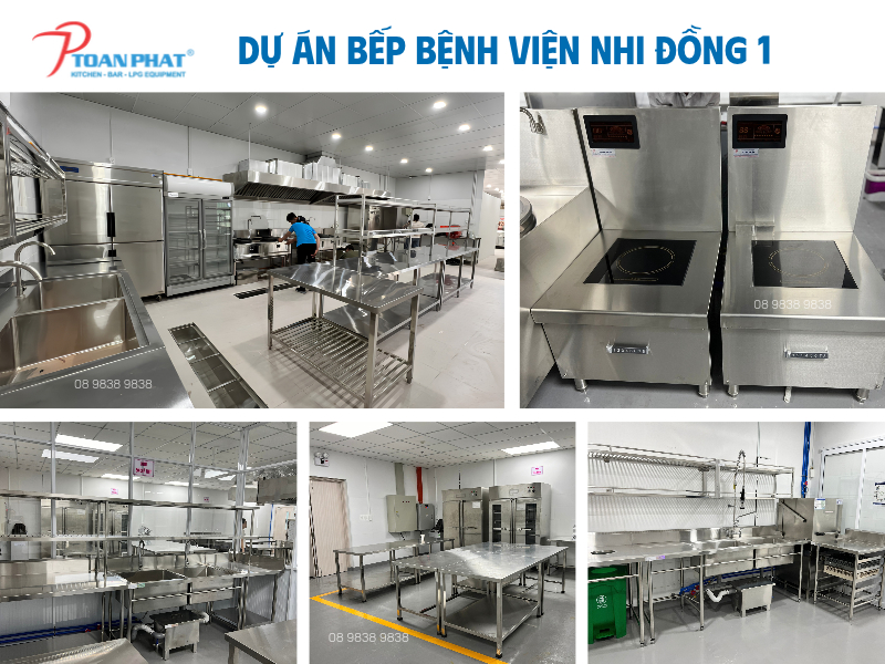Thi công bếp ăn công nghiệp quy mô lớn 500 - 2000 suất/ngày 25 Bếp công nghiệp Bệnh viện Nhi Đồng 1