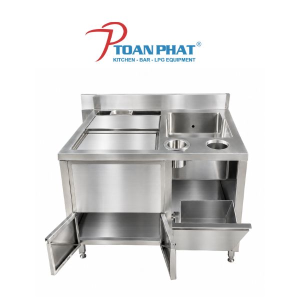 QUẦY PHA CHẾ INOX MINI 1 Quầy pha chế inox mini