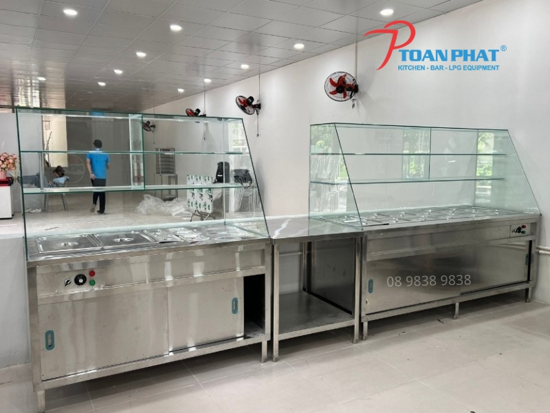 TỦ HÂM NÓNG THỨC ĂN 12 KHAY 7 Tủ giữ nóng thức ăn tại bếp ăn tập thể phục vụ trăm suất ăn
