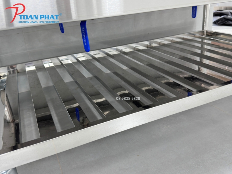 XE THU GOM BÁT ĐĨA BẨN INOX 304 - THIẾT KẾ THEO YÊU CẦU 19 Tầng kệ song bên dưới