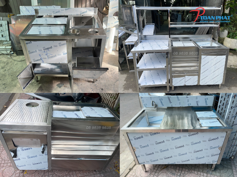 Mua thiết bị bếp có sẵn hay đặt gia công? Nên chọn loại nào? 14 Những mẫu quầy pha chế inox Toàn Phát nhận gia công theo yêu cầu