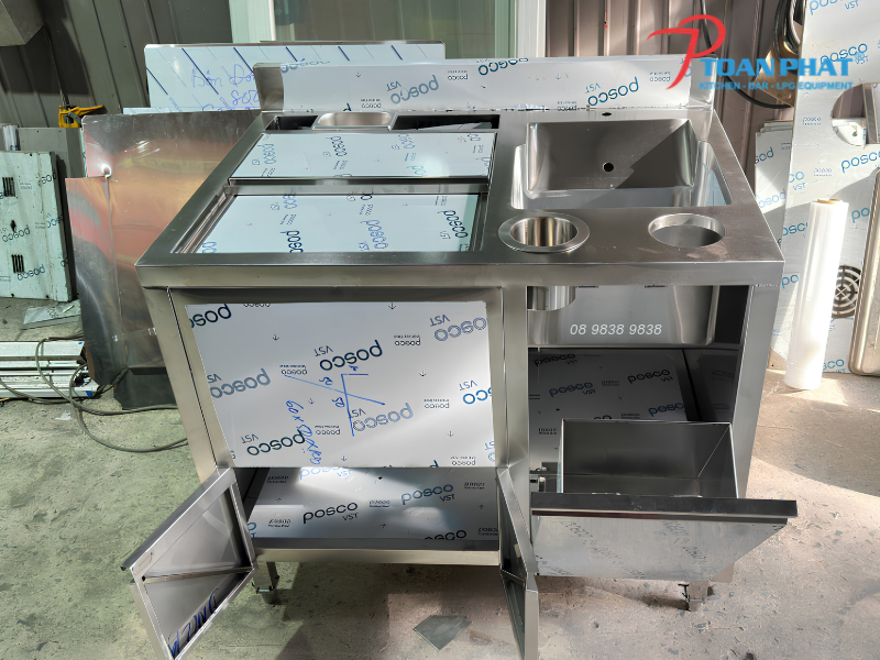 Quầy pha chế inox cho quán cà phê