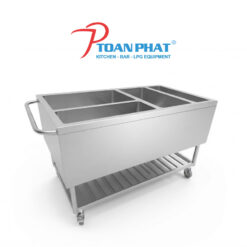 Xe thu gom bát đĩa bẩn inox 304 - thiết kế theo yêu cầu