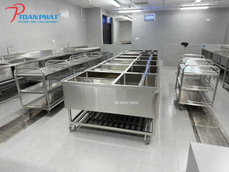 XE THU GOM BÁT ĐĨA BẨN INOX 304 - THIẾT KẾ THEO YÊU CẦU 21 Xe thu gom bát đĩa bẩn cho nhà hàng, khách sạn