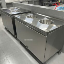 XE THU GOM THỨC ĂN THỪA INOX 304 - THIẾT KẾ THEO YÊU CẦU 13 Toàn Phát gia công xe thu gom thức ăn thừa trực tiếp tại xưởng